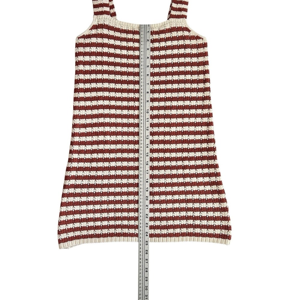Faherty Seacoast Crochet Sleeveless Dress Sorrento Sand Women's Medium Boho-Chic - Picture 6 of 13
